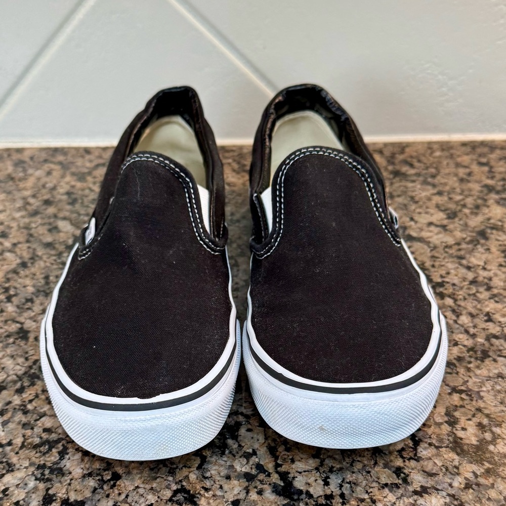 Vans Kids Black Slip-On Sneakers